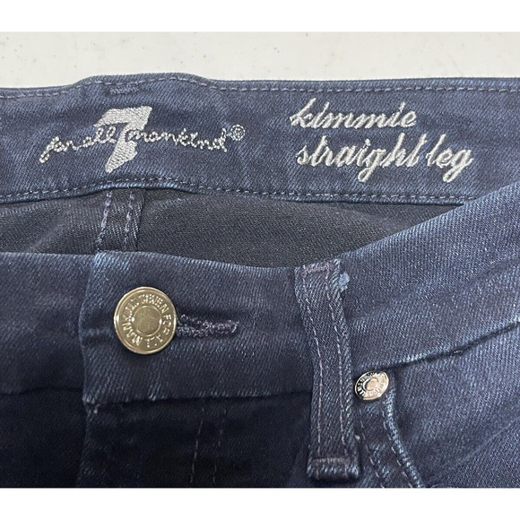 7 for All Mankind Jeans Womens 28 Blue Dark Wash Denim Kimmie Straight Leg - Picture 5 of 12